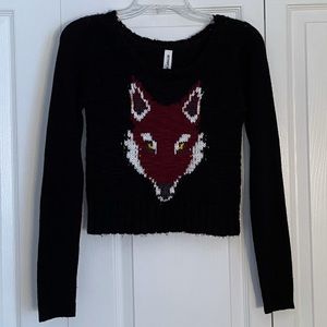 Black Bethany Mota Aeropostale fox sweater